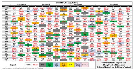 football regular season schedule